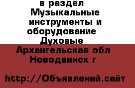  в раздел : Музыкальные инструменты и оборудование » Духовые . Архангельская обл.,Новодвинск г.